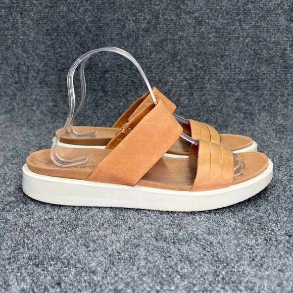 Ecco Shoes - Ecco Flowt Sandals Women's Size 10 Light Brown Leahter Comfort Slide Flip FLops